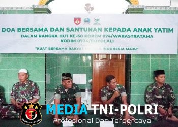 Hangatnya Doa dan Kepedulian Kodim Boyolali Rayakan HUT Korem 074/Wrt Ke 60 dengan Santunan Anak Yatim