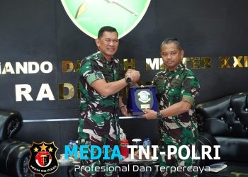 Pangdam XXI/Radin Inten Terima Audiensi Danlanal Lampung