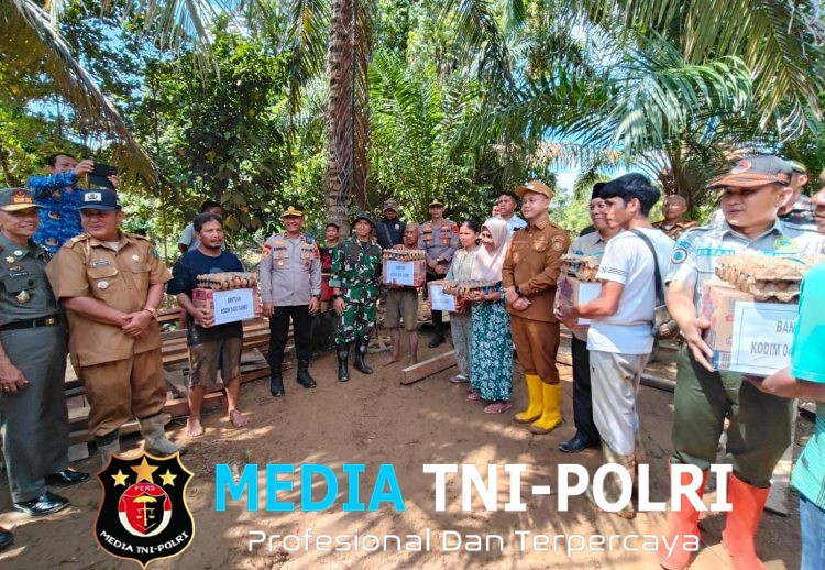 Dua Hari Berturut-turut, Dandim 0420/Sarko Turun Langsung Tinjau Lokasi Banjir Serta Berikan Bantuan