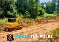 Drainase Sepanjang 300 Meter Dititik Perbaikan Jalan Mulai Dikerjakan Satgas TMMD ke 128 Kodim 0420/Sarko