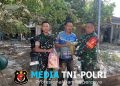 Pasca Banjir Babinsa Memberikan Bantuan Paket Sembako kepada Warga Binaan