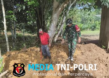 Satgas TMMD Ke-128 dan Warga Siapkan Septitank MCK Musholla Nurul Huda