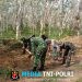 Satgas TMMD Kodim 0402/OKI Bersama Warga Gotong Royong Buka Akses Jalan Desa