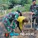 Satgas TMMD Ke-128 Kodim 0420/Sarko Mulai Tanami Ubi Kayu Dilokasi Ketahanan Pangan