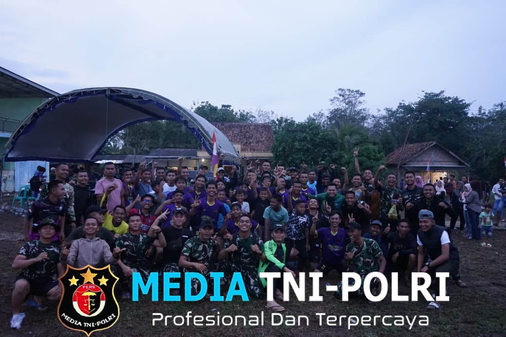 Perkuat Kemanunggalan, Satgas TMMD 0402/OKI Gelar Turnamen Sepakbola Antar Desa