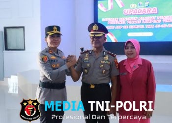 Kapolres Lampung Timur Pimpin Upacara Kenaikan Pangkat Pengabdian, Kasat Samapta Suyatmo Naik Pangkat Jadi Kompol