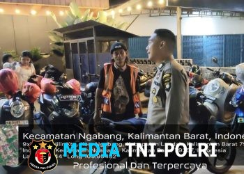 Sisir Titik Rawan, Polsek Ngabang Ajak Warga Waspada di Malam Akhir Pekan