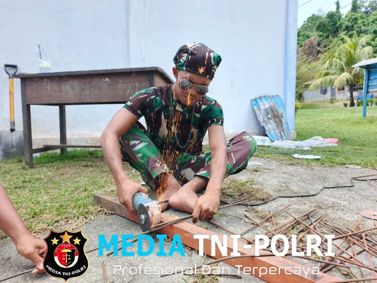Pondasi Bak Penampungan Air Bersih Mulai Dilaksanakan oleh Satgas TMMD ke -128 Kodim 1801/Manokwari  ‎