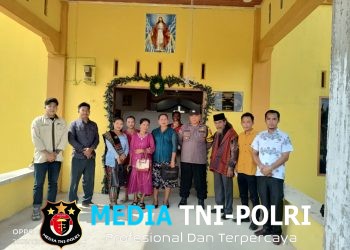 Polri Hadir Berikan Rasa Aman, Polsek Padang Tualang Amankan Ibadah Minggu Umat Kristiani