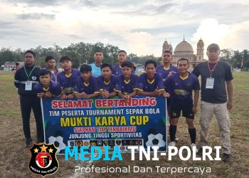 Sepak Bola Antar Desa Jadi Ajang Kebugaran Satgas TMMD Kodim 0402/OKI