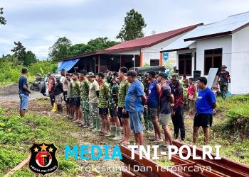 Awali Tugas dengan Apel Pagi, Satgas TMMD ke 128 Kodim 1801/Manokwari Siap Kerja Maksimal