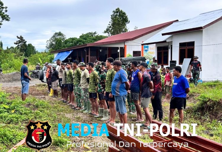 Awali Tugas dengan Apel Pagi, Satgas TMMD ke 128 Kodim 1801/Manokwari Siap Kerja Maksimal