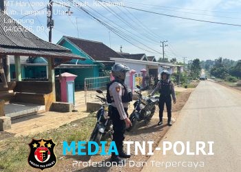 Jaga Kamtibmas, Sat Samapta Polres Lampung Utara Tingkatkan Patroli R2