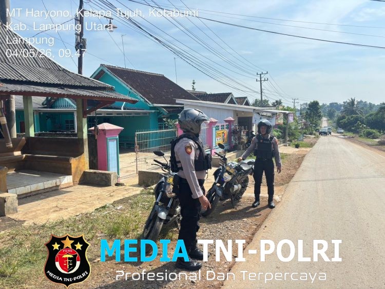 Jaga Kamtibmas, Sat Samapta Polres Lampung Utara Tingkatkan Patroli R2