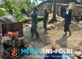 Tak Kenal Lelah, TNI dan Warga Bersatu Bangun Jembatan Garuda di Wonosegoro