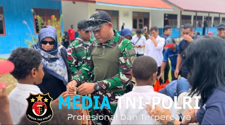 Satgas Swasembada Yonif 643/Wns Koops TNI Habema, Turut Berpatisipasi Peringati Hari Pendidikan Nasional Di Sekolah Perbatasan Papua
