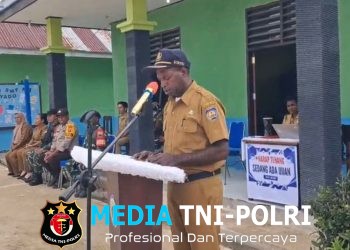 Upacara Pembukaan Ujian Nasional SMP di Ujung Timur Indonesia Berlangsung Khidmat Bersama TNI