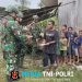 Pos Serambakon Yonif 751/VJS Bagikan Alat Tulis kepada Anak-Anak Kampung Mersibil