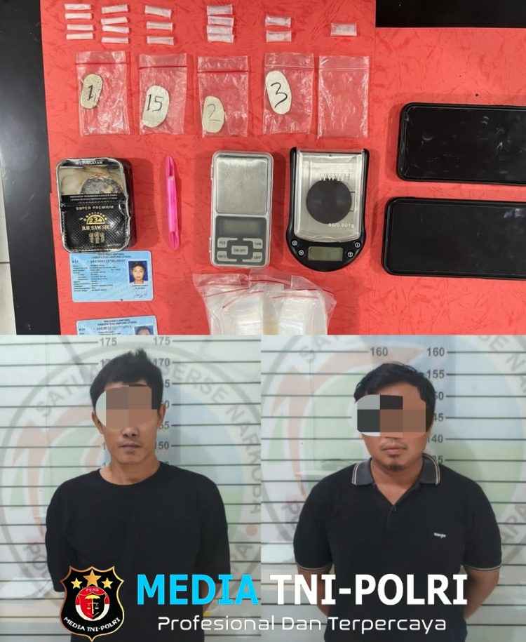 Terlibat Kasus Narkotika, Dua Pelaku Diamankan Polres Lampung Utara