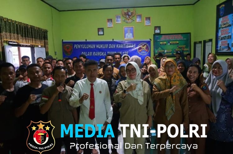 Bangun Karakter Warga, TMMD Ke-128 Kodim 0402/OKI Gelar Penyuluhan Hukum dan Kamtibmas di Mesuji Makmur