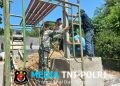 Babinsa dan Warga Bersatu, Baja Penopang Jembatan Perintis Garuda Mulai Berdiri