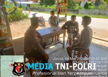 Patroli Humanis Polsek Air Besar, Warga dan Petugas CU Diajak Tingkatkan Kewaspadaan
