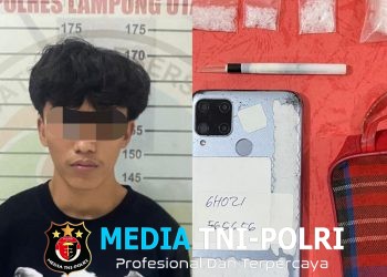 Satresnarkoba Polres Lampung Utara Ungkap Kasus Peredaran Sabu, Seorang Pemuda Diamankan