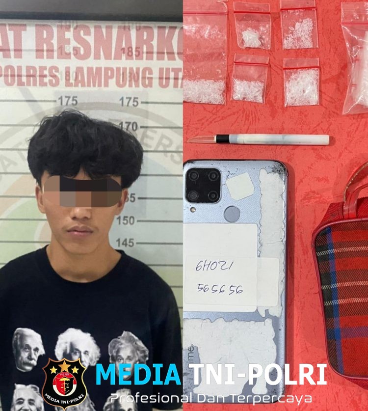 Satresnarkoba Polres Lampung Utara Ungkap Kasus Peredaran Sabu, Seorang Pemuda Diamankan