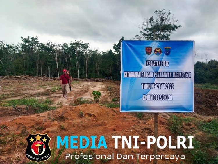 TNI Bersama Rakyat, TMMD Ke-128 Sulap Lahan 1,5 Hektar Jadi Kebun Jagung Produktif