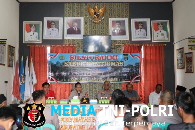 Kapolres Lampung Barat Hadiri Silaturahmi Sabuk Kamtibmas di Pekon Wates