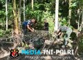 Karya Bakti Skala Besar Kodam I/BB Dimulai, Jembatan Perintis Garuda di Sungai Hou Nias Dibangun
