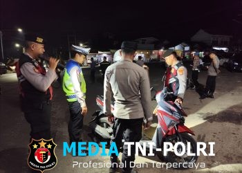 Antisipasi Gangguan Kamtibmas, Polres Lampung Utara Gelar Penyekatan di Bundaran Tugu Alamsyah RPN