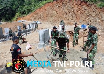 Sinergi Kodim 0211/TT dan Yon TP 908/GD Tuntaskan Pembangunan Jembatan Aramco di Desa Sait Kalangan II