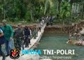 Dandim 0420/Sarko Bersama Bupati Sarolangun, Cek Jembatan yang Terputus di Batang Asai