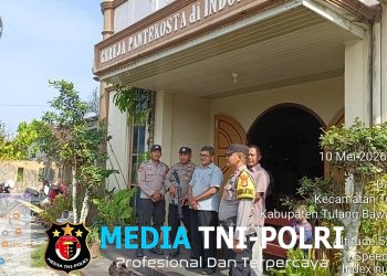 Polsek Tumijajar Gelar Minggu Kasih Pengamanan Ibadah Gereja Pantekosta