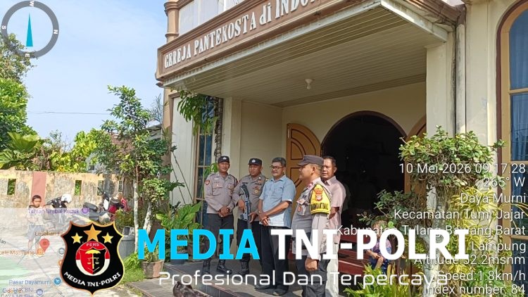 Polsek Tumijajar Gelar Minggu Kasih Pengamanan Ibadah Gereja Pantekosta