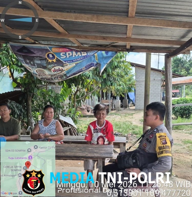 Bhabinkamtibmas Subsektor Sompak Tingkatkan Patroli Kamtibmas di Siang Hari