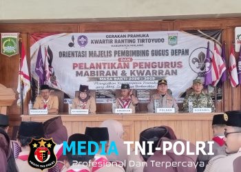 Babinsa Koramil Tirtoyudo Hadiri Orientasi dan Pelantikan Pengurus Pramuka Kecamatan Tirtoyudo Masa Bakti 2026–2029