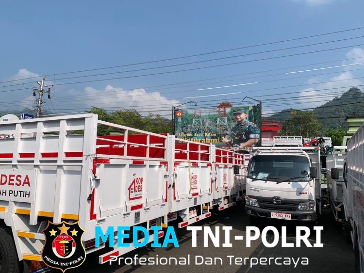 Sebanyak 53 Unit Truk Operasional Koperasi Merah Putih Tiba Di wilayah Kodim Wonogiri
