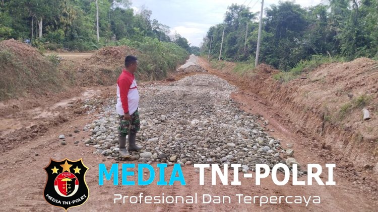 Satgas TMMD Ke-128 Kodim 0420/Sarko Genjot Penimbunan Jalan dan Perataan Batu Mangga di Desa Seko Besar