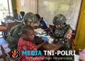 Sinergi TNI Papua Sehat, Satgas Yonif 521/DY Bersama Puskesmas Gelar Pemeriksaan Malaria dan Pengobatan bagi Pelajar di Distrik Airu