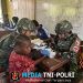 Sinergi TNI Papua Sehat, Satgas Yonif 521/DY Bersama Puskesmas Gelar Pemeriksaan Malaria dan Pengobatan bagi Pelajar di Distrik Airu
