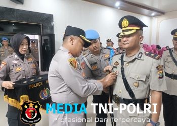 Kapolres Mesuji Pimpin Langsung Upacara Serah Terima Jabatan Pejabat Utama Polres Mesuji