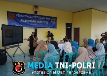 Wujudkan Anak Sehat dan Cerdas, Satgas TMMD Kodim 0402/OKI Gelar Penyuluhan Stunting