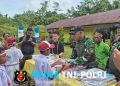 Mendukung Program Pemerintah, Satgas Swasembada Yonif 643/Wns Koops TNI Habema Simulasikan Makan Bergizi Gratis (MBG)