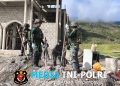 Dari Papua Pegunungan untuk Persatuan, Satgas Yonif 521/DY Gotong Royong Bangun Masjid Bersama Warga di Distrik Walesi