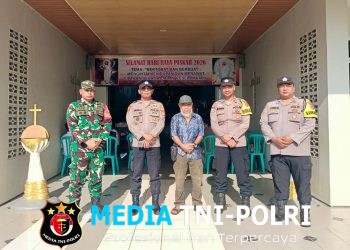 Pastikan Aman dan Kondusif, Polres Lampung Tengah Amankan Ibadah Kenaikan Yesus Kristus