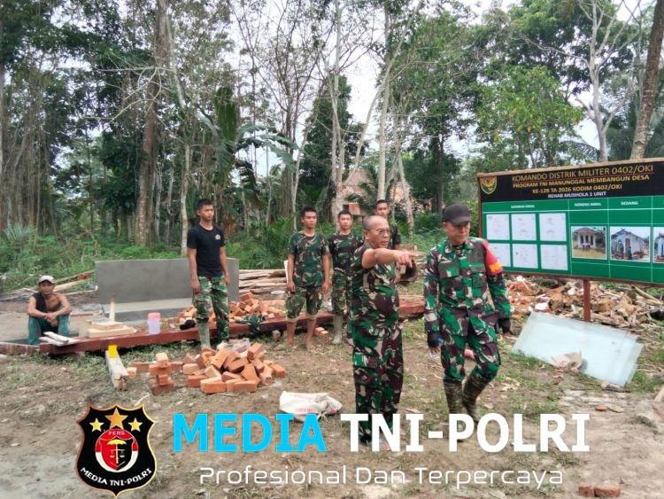 Wadansatgas TMMD Ke-128 Kodim 0402/OKI Turun Langsung Pastikan Progres Pekerjaan Tepat Waktu