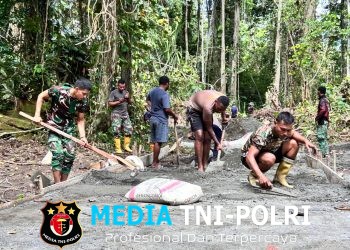Progres Pengecoran Jalan TMMD Ke-128 Capai 85 Persen  ‎