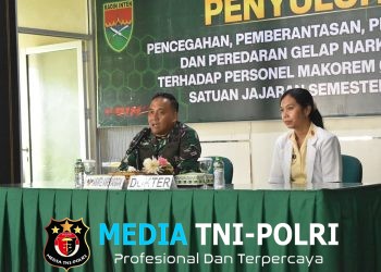 Jaga Disiplin-Cegah Pelanggaran, Prajurit dan PNS Korem 043/Gatam Ikuti Penyuluhan P4GN